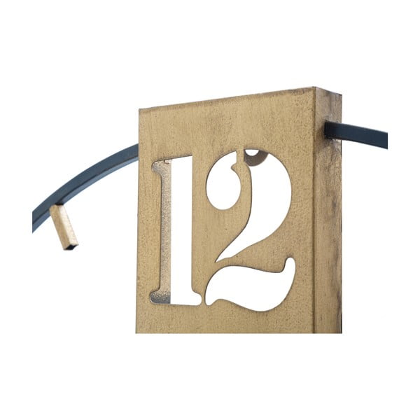 Černé nástěnné hodiny s detaily ve zlaté barvě Mauro Ferretti Goldy, ø 60 cm-image-2