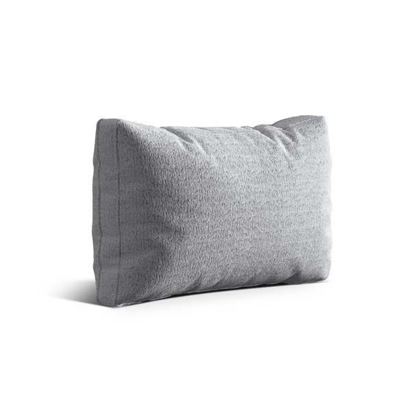 Světle šedý polštář na gauč z textilie bouclé Kemi – Cosmopolitan Design-image-1