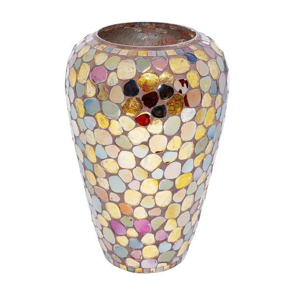 Skleněná barevná váza Kare Design Mosaic Pebbels, výška 30 cm