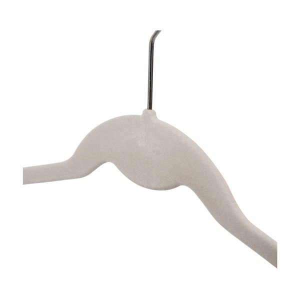 Sada 5 béžových dětských ramínek se sametovým povrchem Compactor-image-3