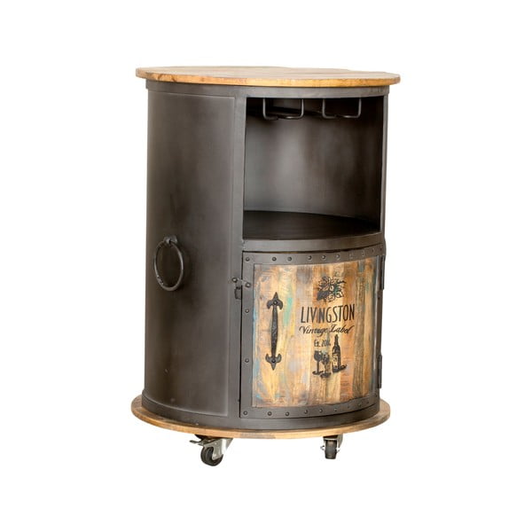 Černá kovová vinotéka na 9 lahví, 60x85 cm Luni – Interia Home & Living-image-2