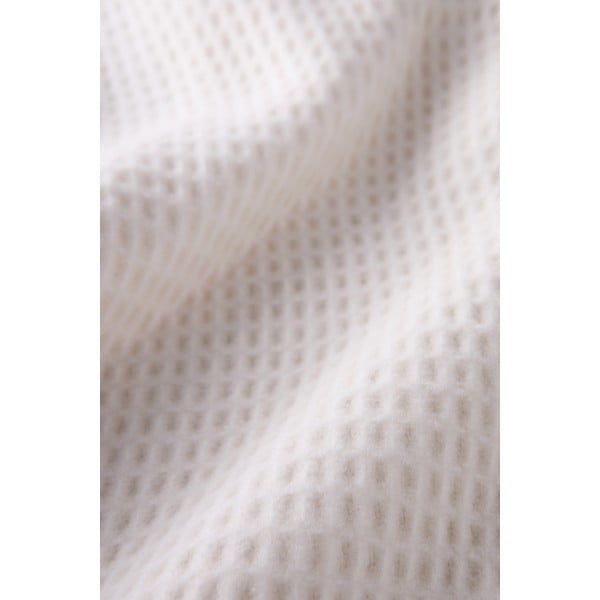 Krémový pléd s vaflovým vzorem Euromant Waffel, 140 x 180 cm-image-3