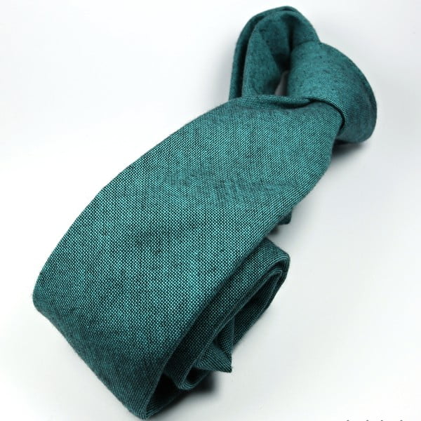 Zelená kravata chambray-image-1