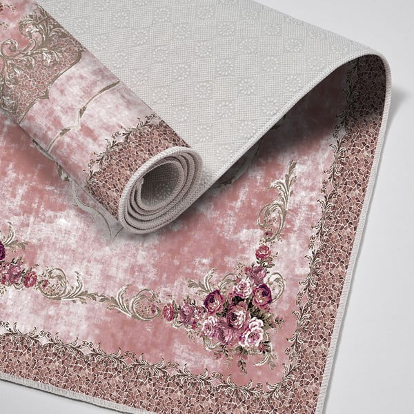 Růžové koupelnové předložky v sadě 2 ks 60x100 cm – Foutastic-image-2