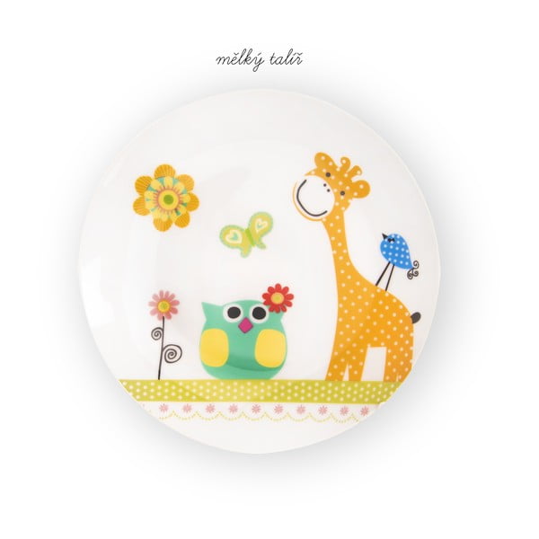 3dílný dětský porcelánový jídelní set Orion Giraffe-image-3