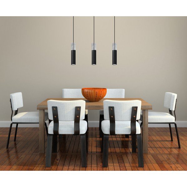 Černo-šedé závěsné svítidlo Sollux Edo, délka 40 cm-image-4