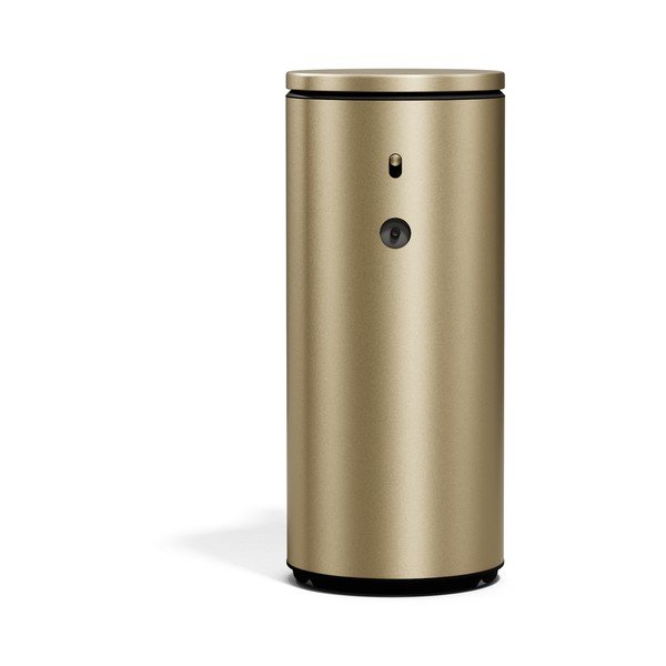 Bezdotykový ocelový dávkovač mýdla v matně zlaté barvě 266 ml – simplehuman-image-1