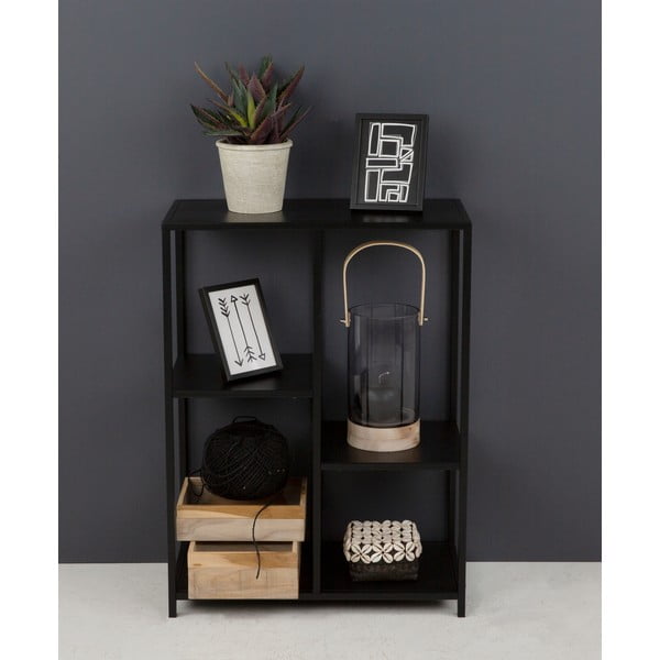 Černý kovový regál Canett Lite, výška 81 cm-image-1