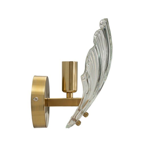 Skleněné nástěnné svítidlo ve zlaté barvě Da Muro Shell – Mauro Ferretti-image-2