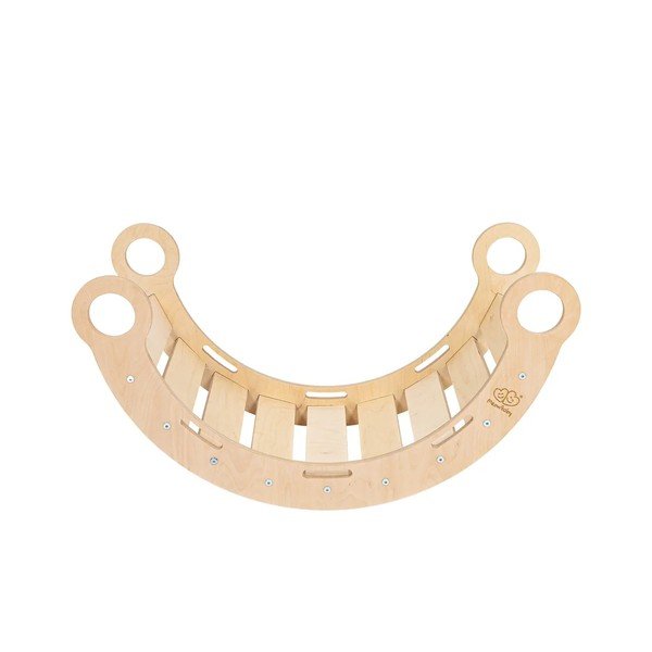 Houpačka z borovicového dřeva v přírodní barvě 39x75x38 cm Montessori – Meowbaby-image-3