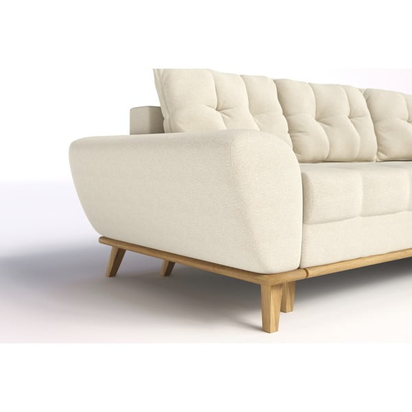 Krémová rozkládací rohová pohovka (pravý roh) Balitco – Ropez-image-4