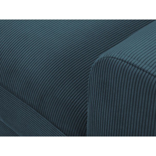 Tmavě modrá rozkládací rohová manšestrová pohovka Kooko Home Jazz, levý roh-image-1