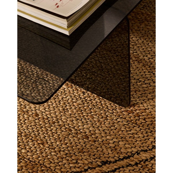 Šedý skleněný konferenční stolek 60x120 cm Zaren – Kave Home-image-2