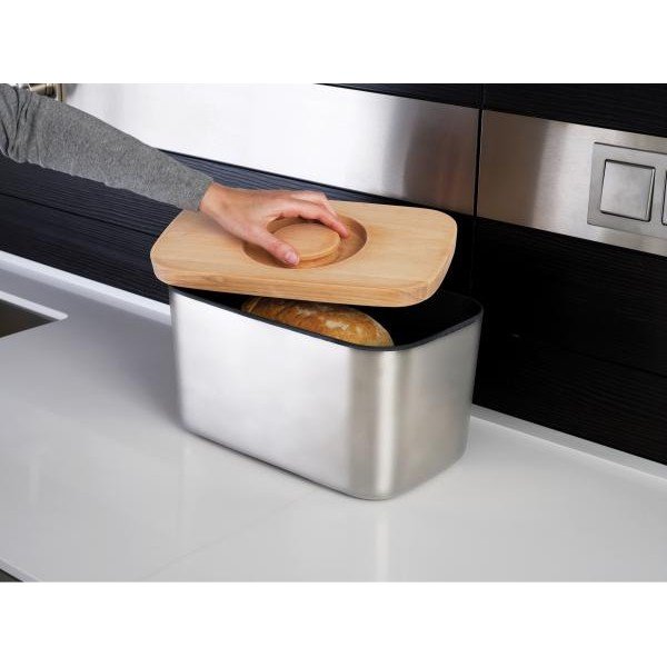 Nerezový chlébník s prkénkem Joseph Joseph Bread Bin-image-1