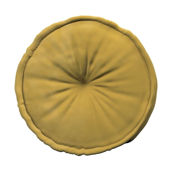 Žlutý polštář na sezení Posh Velvet – Yellow Tipi-image-1