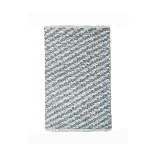 Šedý bavlněný ručně tkaný koberec Pipsa Diagonal, 60 x 90 cm