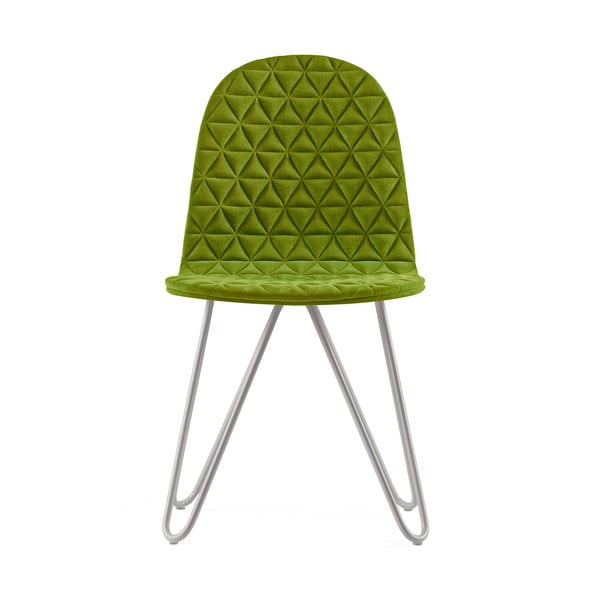 Zelená židle s kovovými nohami Iker Mannequin X Triangle