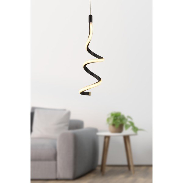 Černé kovové LED závěsné svítidlo ø 12 cm Hilton – Squid Lighting-image-1