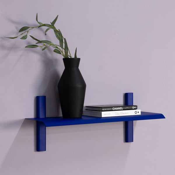 Modrá kovová police 60 cm Hola – Spinder Design-image-1