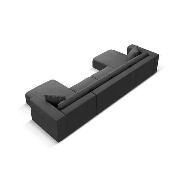 Tmavě šedá rohová pohovka do "U" Esther – Milo Casa-image-3