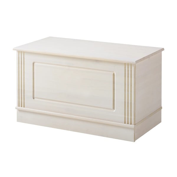 Bílá truhla z borovicového dřeva 80x45 cm Anita – Støraa-image-2