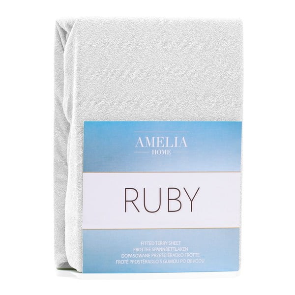 Bílé napínací froté prostěradlo 240x220 cm Ruby – Restilo-image-2