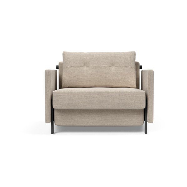 Béžové rozkládací křeslo s područkami Innovation Cubed-image-2