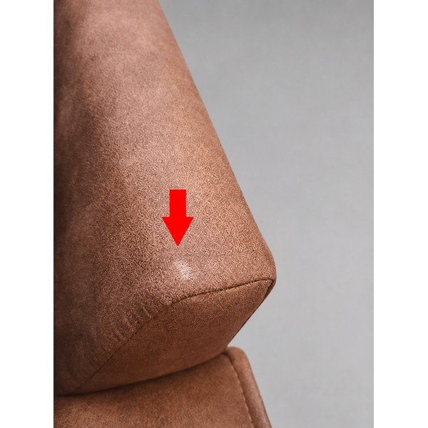 Koňakově hnědá pohovka z imitace kůže 164 cm Copenhagen - II. jakost – Scandic-image-3