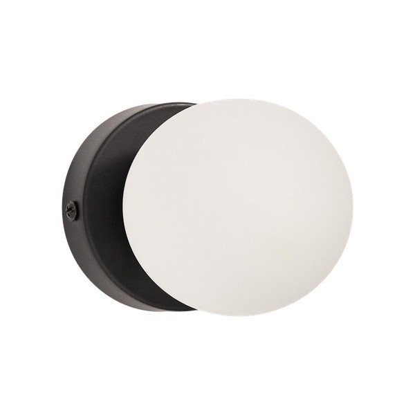 Bílé/černé kovové nástěnné svítidlo ø 8 cm Brisia – Kave Home