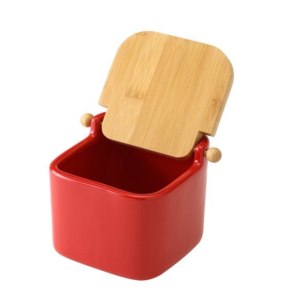 Červená keramická dóza na sůl Unimasa, 750 ml-image-1
