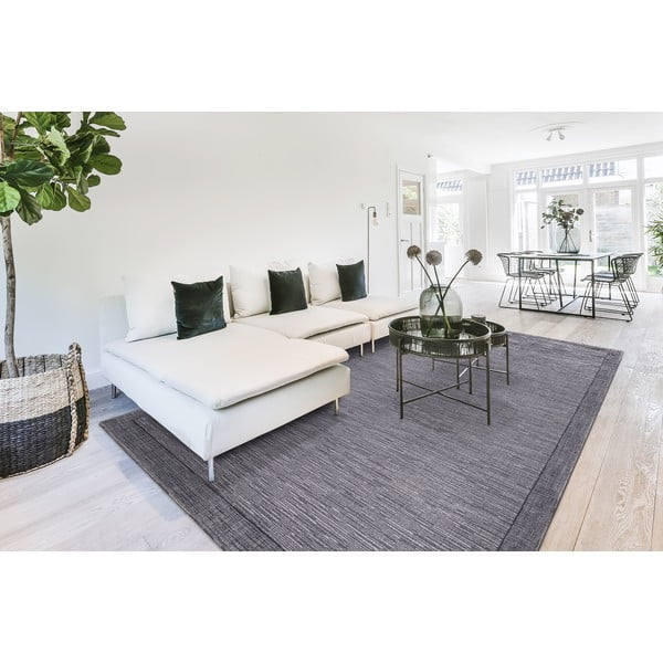 Tmavě šedý vlněný koberec 200x300 cm Linea – Agnella-image-1