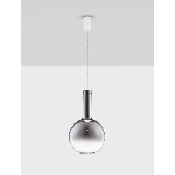 Šedé skleněné LED stmívatelné závěsné svítidlo ø 30 cm Nostos – Nova Luce-image-3