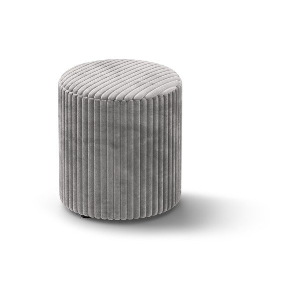 Světle šedý manšestrový taburet Dia – Micadoni 