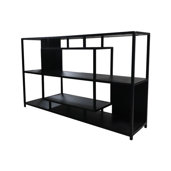 Černý regál z mangového dřeva 150x90 cm - HSM collection-image-1