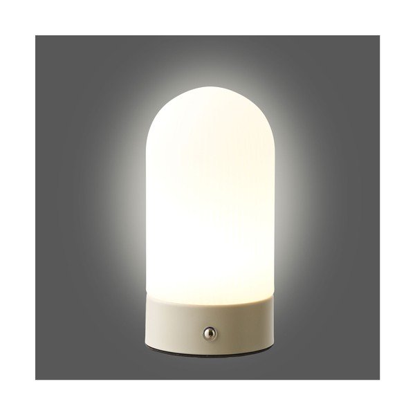 Bílá/taupe kovová stolní lampa s plastovým stínidlem (výška 18 cm) Ashford – House Nordic-image-3