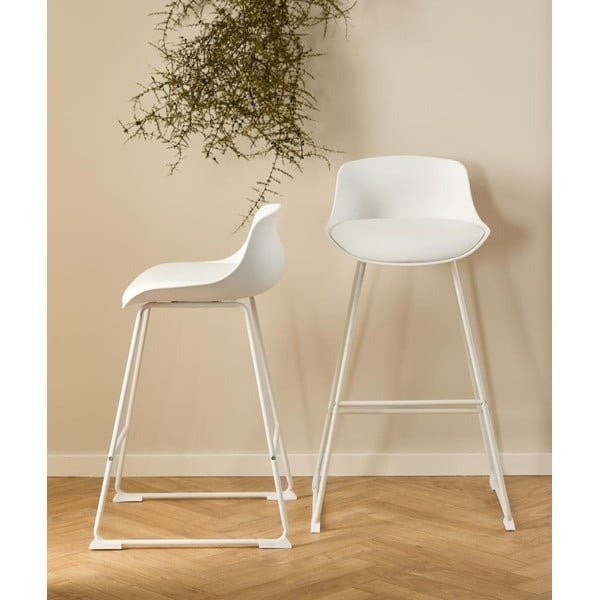 Bílá barová židle (výška sedáku 66 cm) Tina – Actona-image-1