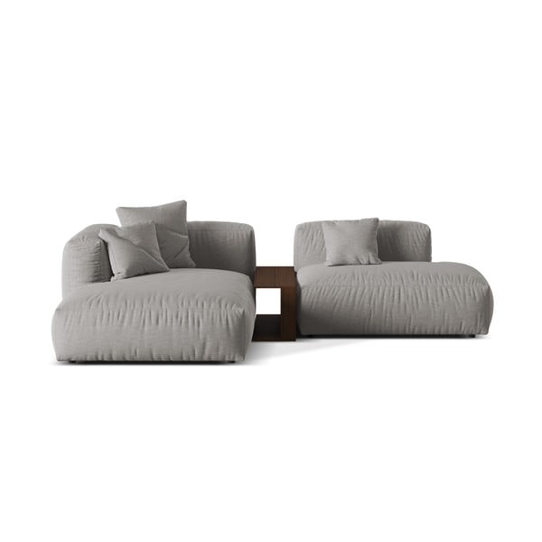 Světle šedá modulární rohová pohovka (levý roh) Martina – Micadoni Home
