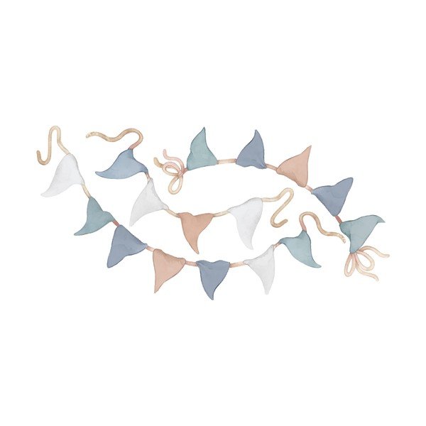 Dětské samolepky v sadě 3 ks 66x33 cm Pennant Garlands – Lilipinso