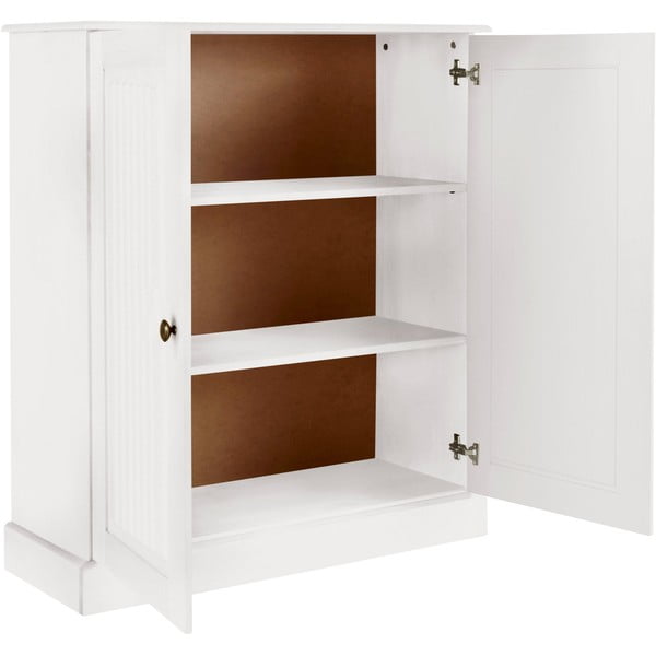 Bílá skříňka z borovicového dřeva 100x34 cm Mille – Støraa-image-3