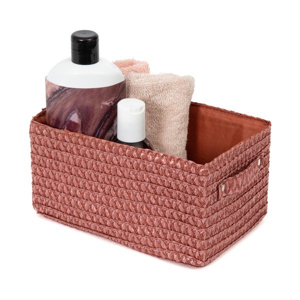 Červený úložný košík Compactor Lilou Basket Terracotta-image-1