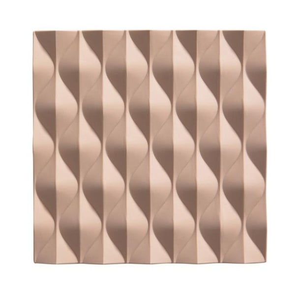 Béžová silikonová podložka pod horké nádoby Zone Origami Wave