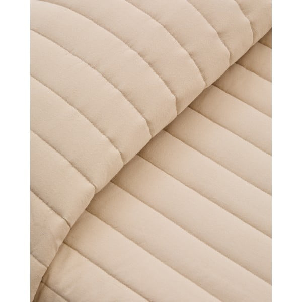 Béžový prošívaný přehoz z Bio bavlny 180x240 cm Sini – Kave Home-image-4