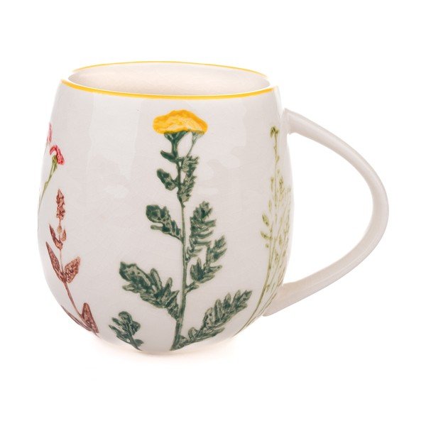 Bílý porcelánový hrnek 500 ml Flower Garden – Dakls