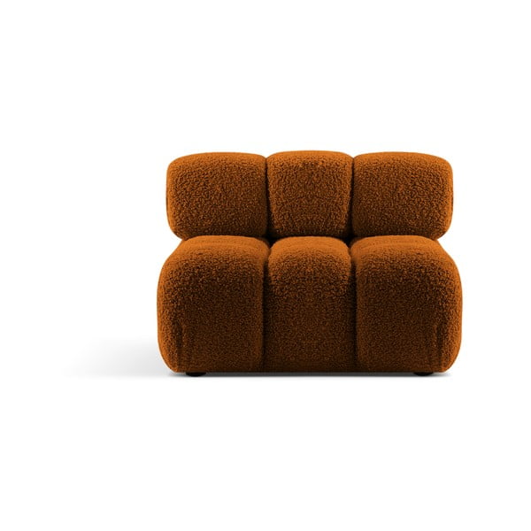 Oranžový modul pohovky z textilie bouclé (středový díl) Bellis – Micadoni Home