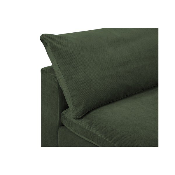 Tmavě zelená rohová část modulární manšestrové pohovky Windsor & Co Sofas Galaxy, pravý roh-image-1