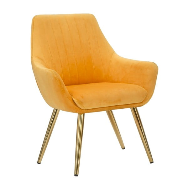 Oranžová polstrovaná židle s područkami Mauro Ferretti Poltrona