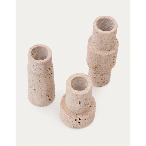 Kamenné svícny v sadě 3 ks Majid – Kave Home-image-4