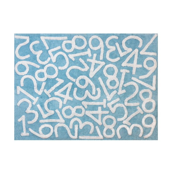 Koberec Números 160x120 cm, modrý