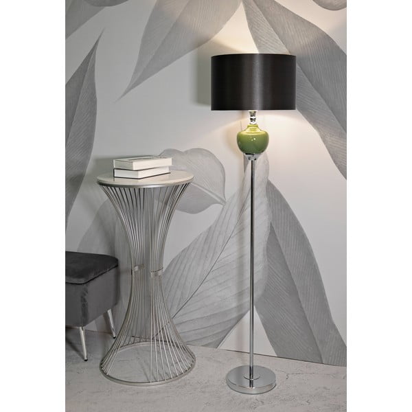 Zeleno-šedá stojací lampa s textilním stínidlem (výška 160 cm) Eva – Mauro Ferretti-image-1