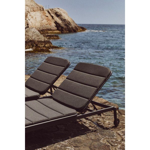 Černé kovové zahradní lehátko Marcona – Kave Home-image-3